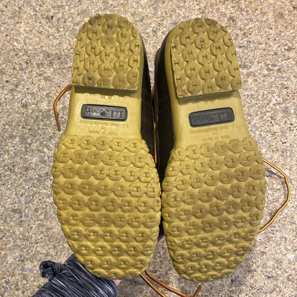 L. L. Bean Boots 8” Tan Brown 6M BM Waterproof Bottoms Duck Boots